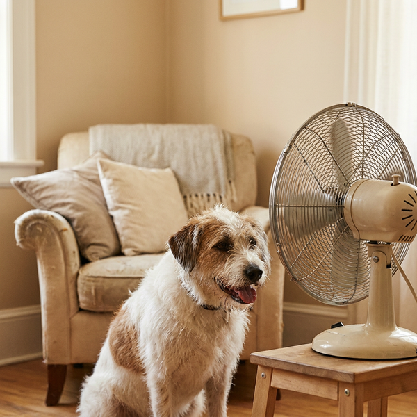 Ventilateur inefficace pour rafraîchir un chien
